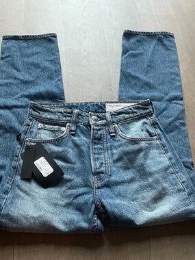 Rag & bone high rise slim ankle jeans